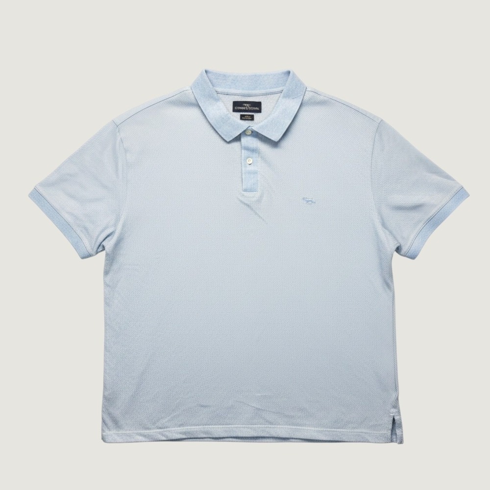 Rodd & Gunn Polo Shirt Mens 3XL Blue Sports Fit Cotton Micro Diamond Pique Logo